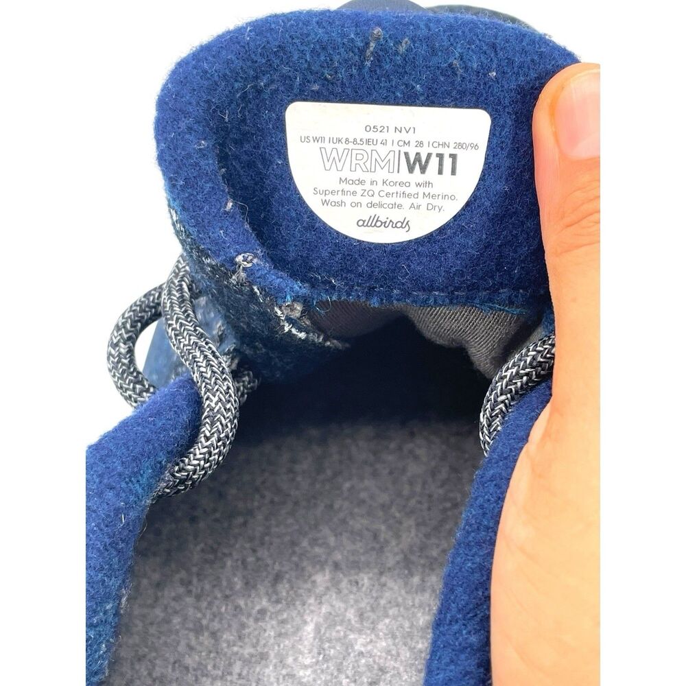 Allbirds Wool Runners Blue Merino Wool Shoes Men’s 9 Women’s 11 - Picture 6 of 6
